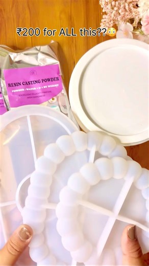 Unboxing resin casting powder and trinket tray moulds from Meesho✨ #shorts #meeshofinds #trinkettray