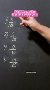 Converting Fraction to Percent. Fast and Easy Solution. #educational #tricks #reels | Math Fannatics