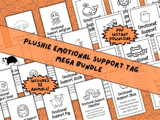 Crochet Tags for Craft Fairs | Amigurumi Labels for Emotional Support Animal Plushies Gift Tags for Handmade Items | Safety Eye Warning Card - Etsy