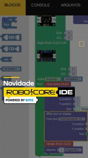 Conheça a IDE da RoboCore, a nova plataforma para quem quer programar em blocos e MicroPython! ⚡🧩 - Salve seus códigos em blocos na sua conta da RoboCore, podendo ter acesso de qualquer computador em qualquer lugar. - AMBIENTE WEB: Não é necessário baixar nenhum programa ou APP. Roda em qualquer sistema operacional, usando o navegador CHROME. - Plataforma traduz lógica feita em blocos em texto, assim você pode aprender como programar em MicroPython. Confira no site: ide.robocore.net #IDE #roboc