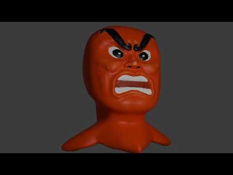 [Blender] 西方廣目天王 3D 模型 Turnable