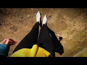 Well Worn Pointed Toe Stiletto Nine West Heels Sinking In Dirt | These Heels Are Ruined