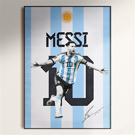 Lionel Messi Poster, Messi Fan Gift, Lionel Messi Wall Art, Football Legend Poster, Soccer Decor, Soccer Player Poster, Digital Download - Etsy