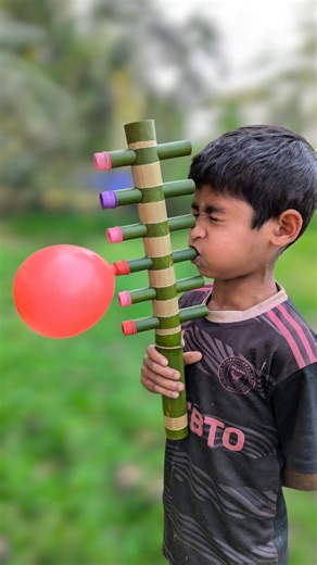 Nice colourful cute balloon & bamboo pops toy #diy #art
