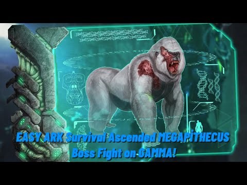 EASY ARK Survival Ascended MEGAPİTHECUS Boss Fight on GAMMA!