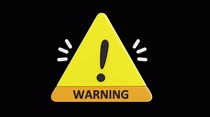 3D Warning Alert Sign Animated