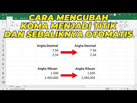 Cara Mengubah Koma Pada Excel Menjadi Titik dan Sebaliknya Otomatis | Tutorial Excel Pemula