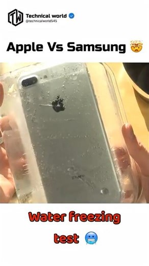 iPhone 7 plus Vs Samsung S8 plus 🤯# freezing test 🥶#Will it survive 🤔