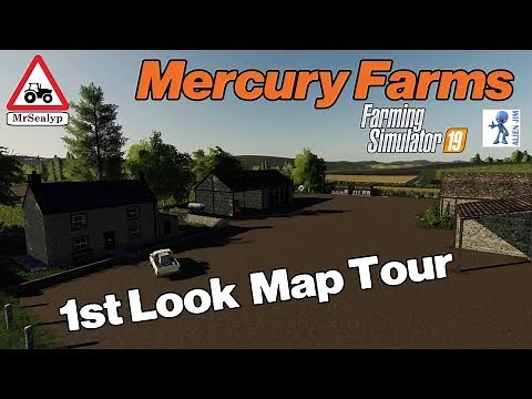 Mercury Farms, Farming Simulator 19, 1st Look Map Tour! ALiEN JiM. NEW MOD MAP.
