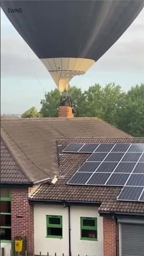 Watch the moment a hot air balloon crashes into school roof after Bristol Balloon Fiesta ascent