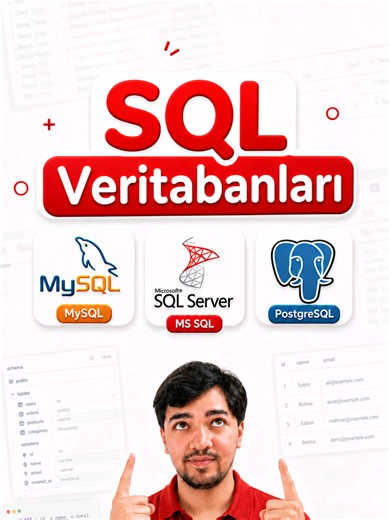 MySQL, PostgreSQL ve MSSQL aynı işi yapıyor gibi görünse de performans, esneklik ve ekosistem tarafında önemli farklara sahip. Bu videoda hangi projede hangisini tercih etmenin daha mantıklı olduğunu kısa ve net şekilde anlatıyorum. #MySQL #PostgreSQL #MSSQL #Veritabanı #Yazılım