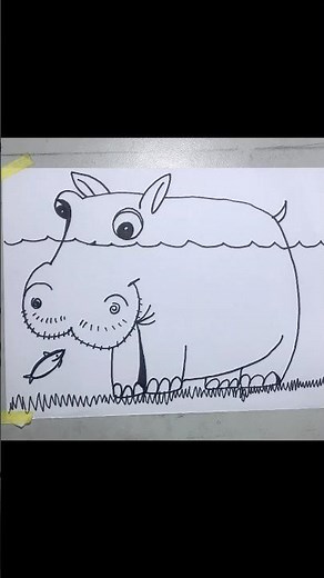 DRAW a Hippo in Minutes! | Drawing for Kids | Step by Step | Drawing Tutorial