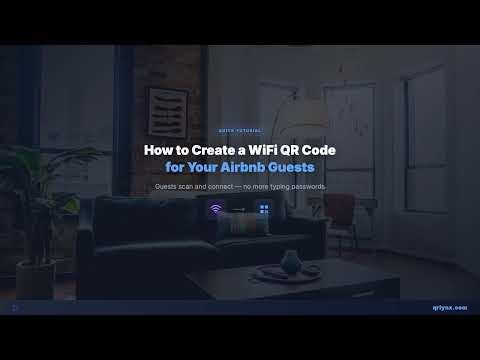 How to Create a WiFi QR Code for Airbnb Guests (Free Tutorial)