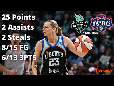 Marine Johannes 25 Points vs Mystics - WNBA 2026