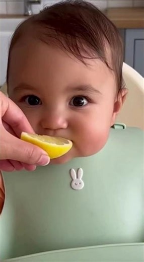 Baby's First Sour Lemon Taste: Adorable Reaction Caught on Camera