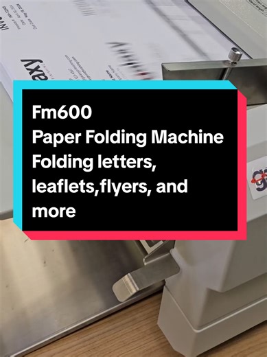 Fast and Accurate Galaxy FM600 Paper Folding Machine