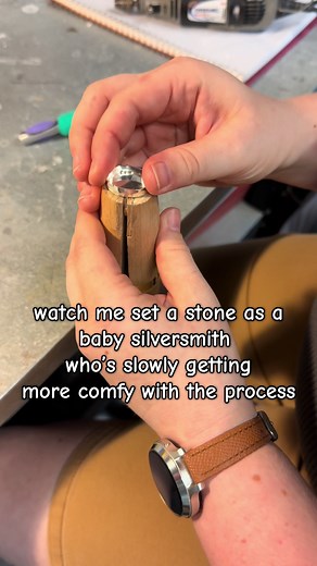 not perfect by any means, but the ring-making process overall is getting smoother! #silversmith #silversmithing #jewelrymaking #silverjewelry #hobby