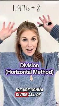 Divide a 4 digit by 1 digit using horizontal method #math #maths #mathsteacher #division #divide