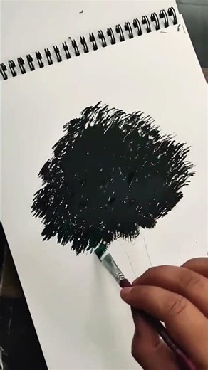 The Secret to Realistic Trees: Mastering Highlights and Shadows #AcrylicPainting #RealisticTreeshort