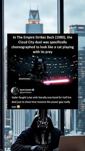 Why Vader Fought Luke One-Handed On Bespin #starwars