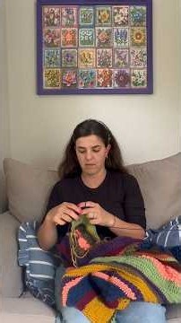 Round 30 of my crochet cast blanket finished! One roll of amethyst purple moss stitch