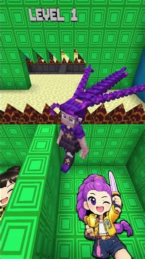Poppy X Gugu Gaga X Kpop Spike Jump Maze 😱 #minecraft #poppyplaytime