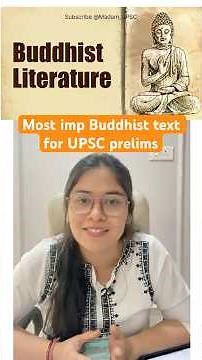 Most important Buddhist text in 1 minute- buddhism - upsc prelims 2026