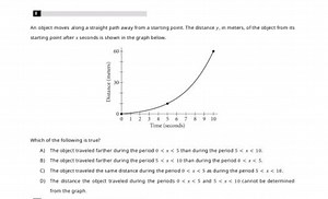 8An object moves along a straight path away from a starting p... | Filo