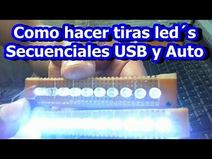 Como hacer luces led secuenciales - 10 leds para PC y Auto
