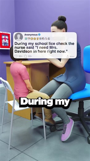 During my my school lice check the nurse said… #stories #zachdfilms #animation #redditstories