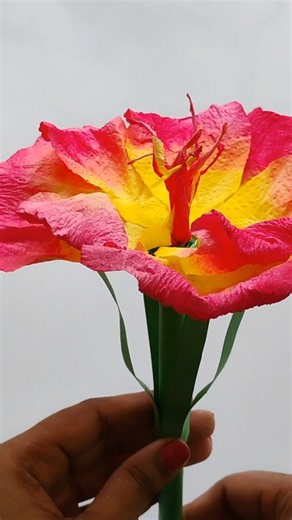 Diy blooming flower #shorts # #youtubeshorts #craft #flowers #craftideas