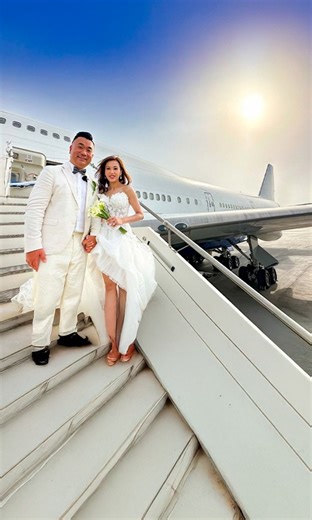 495K views · 9.6K reactions | We Got Married on a Boeing 747…Dream Came True | Sam Chui | Facebook