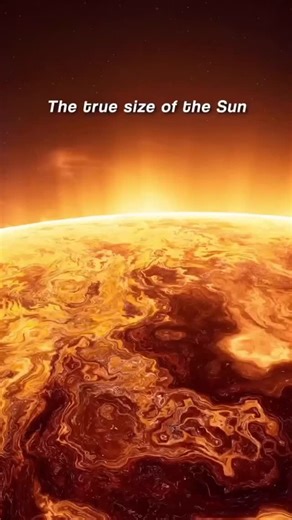 SPACE | The true size of the sun ☀️ Did you know the sun is this big? Our Sun is 864,000 miles in diameter and 10,000 degrees Fahrenheit on the... | Instagram