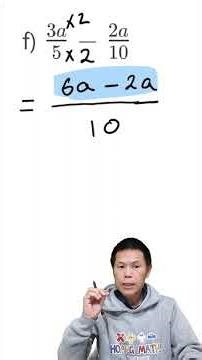 Subtracting Algebraic Fractions Part 9
