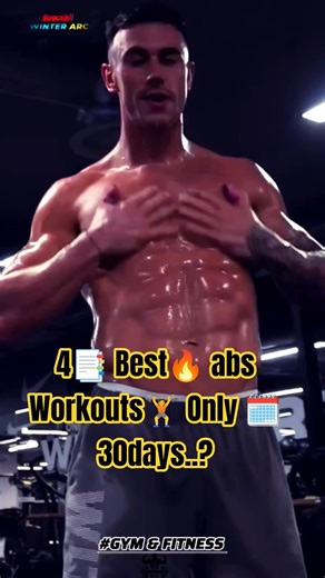 4📑 Best🔥 abs Workouts🏋️ Only 🗓️30days..?#Gym&Fitness #winterarcchallenge