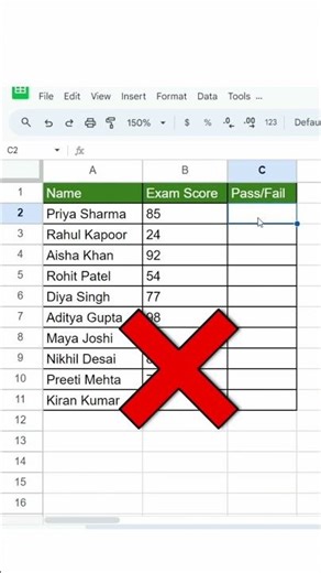 Determine whether the student has #pass or #fail in #Excel