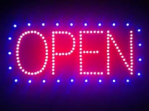 Watch Ovovo LED open closed Sign for business on Amazon Live