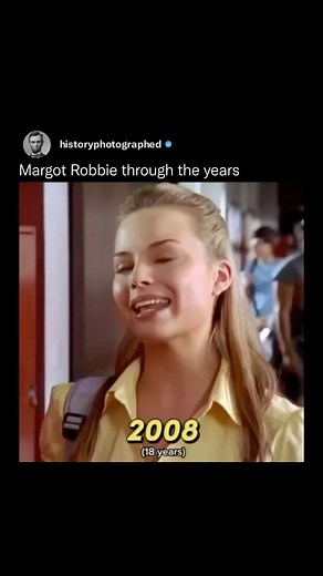 1M views · 3.8K reactions | The natural beauty of Margot Robbie through the years! (2008-2023) | History In Pictures | Facebook