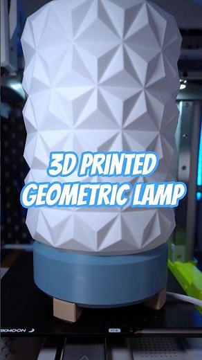3D Printed Lamp in Modern Geometric Style - DIY Decor! #3dprinted