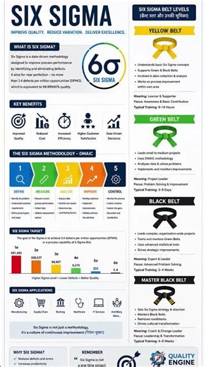 Six Sigma Explained in 30 Seconds | DMAIC & Belt Levels | Quality Engine