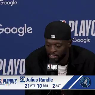 Julius Randle praising Anthony Edwards’ mentality: “His ability to bounce back and gives us whatever he had out there was huge.” Ant dropped 11 of his 18 points in the 4th quarter to help secure the Game 1 win. That’s the superstar response we’re talking about. Resilience, and confidence. Edwards is built different. Wolves fans eating good right now! #NBAPlayoffs