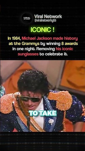When Michael Jackson Took His Glasses Off at the Grammys #shorts