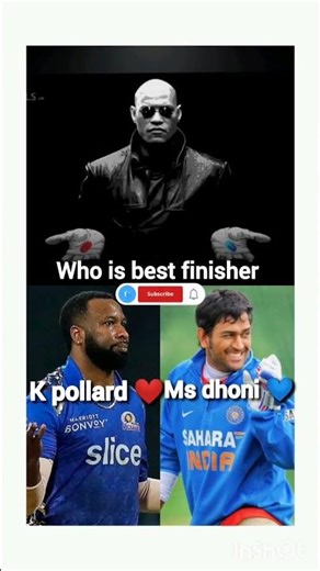 ms dhoni 💙 and k pollard ❤️ comment