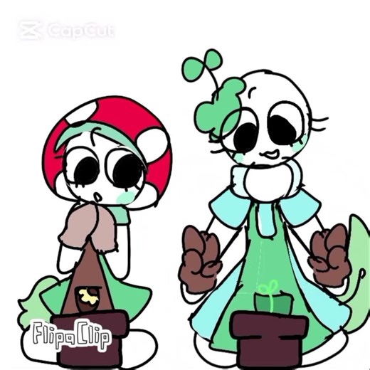 mycella and Cleo!! 💐✨ #dandysworld #oc #animation #nosequeponerxd