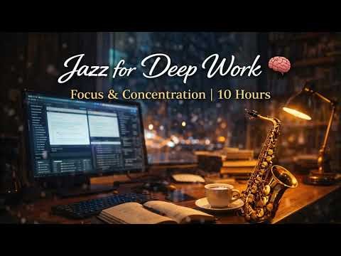 Jazz for Deep Work 🧠 Focus & Concentration | 10 Hours
