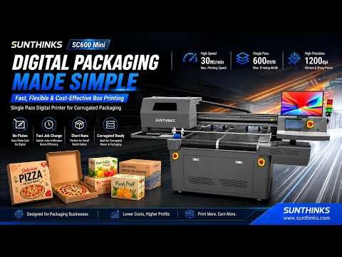 Start a Profitable Pizza Box Printing Business with the Sunthinks SC600 Mini.