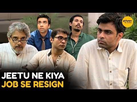 Jeetu Ne Kiya Job Se Resign || Pitchers || Girliyapa Moments