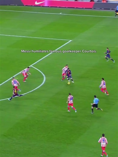 Messi humiliates famous goalkeeper Courtois ☠️ #messi #football #fyp #messi_king