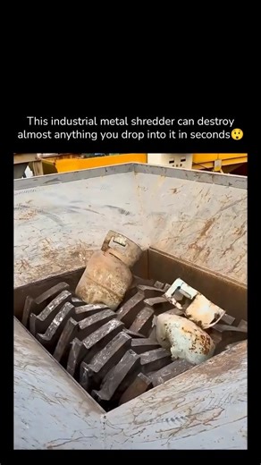 HD Mastery on Instagram: "This industrial shredder can tear through solid steel in seconds, and it plays one of the most vital roles in modern industry. Industrial shredders are designed for materials that are too hazardous, too bulky, or too durable to be processed by other methods. Their twin high-torque shafts and interlocking hardened blades generate enough force to dismantle gas cylinders, engine blocks, bicycles, metal pipes, and nearly anything else fed into the chamber. These machines ex