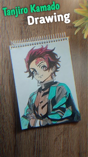 Tanjiro Kamado Drawing From Demon Slayer. #shorts #artvideo